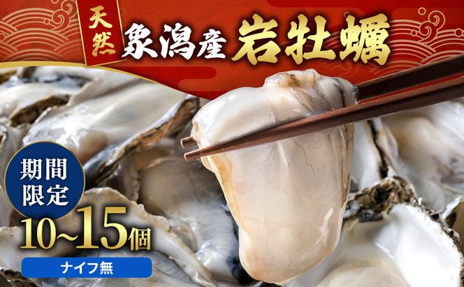 【先行予約 7月上旬～下旬発送予定】象潟産 天然岩牡蠣 10～15個 ナイフ無【牡蠣 夏牡蠣 かき 象潟 生食可 魚介類 海鮮　海産物 海の幸】　