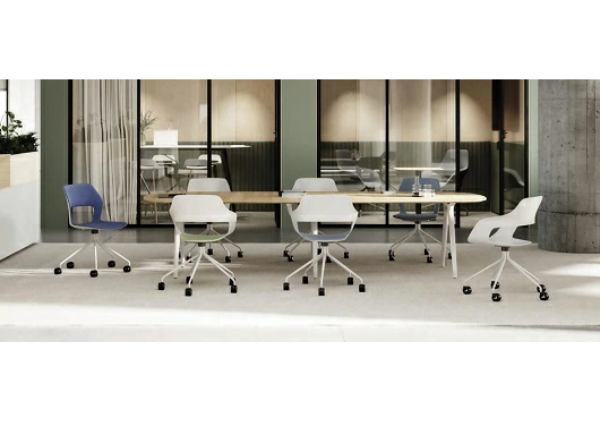 ウィルクハーンチェアー 222レンジ オッコ(ブラック)／座クッション付・キャスター ／在宅ワーク・テレワークにお勧めの椅子