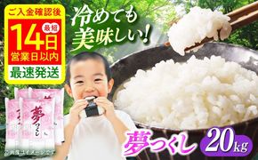 【令和7年度産】福岡県産米 夢つくし 20kg(5kgx4袋)  精米《築上町》【有限会社ファインリョーコク】[ABCO027]