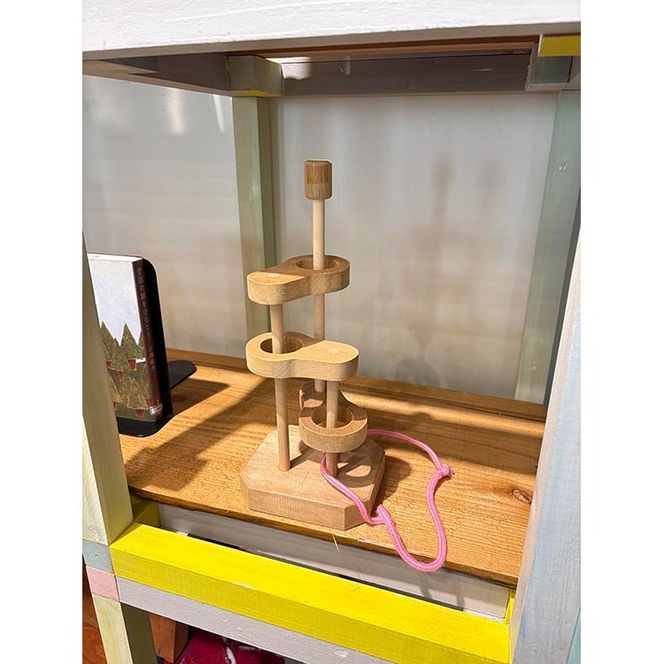 木製立体知恵の輪（大）親子で遊べる 知恵の輪 木のおもちゃ 知育 玩具 幼児 パズル 子ども 安心 ギフト プレゼント 空間認知 インテリア