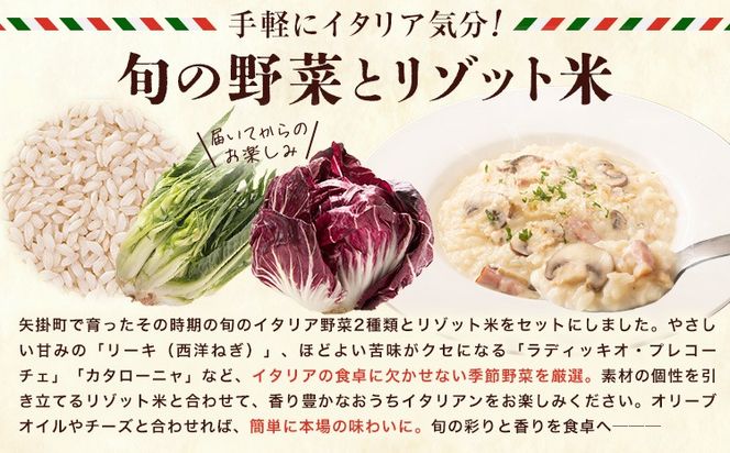 野菜 米 旬の イタリア野菜 2品目 リゾット米 1kg セット 《1月上旬-3月末頃出荷》JA晴れの国 矢掛アグリセンター 野菜 ねぎ ネギ 国産 イタリア リーキ プレコーチェ カタローニャ 西洋 リゾット 送料無料---osy_cjyaibr_af13_26_10000_s---