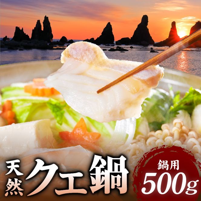 R1002_天然 クエ鍋 500g くえ鍋セット 幻の魚 魚 くえ鍋専門店 鍋用 上品 安定の品質 和歌山 湯浅町 