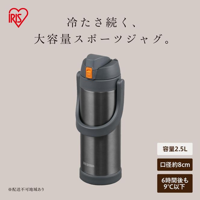 ステンレスケータイボトルスポーツジャグ SJ-2500 グレー