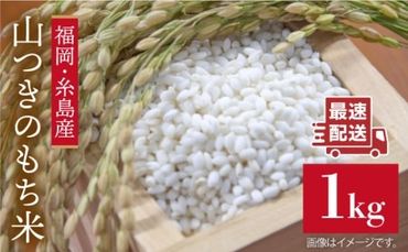 福吉産・ 山つき の もち米 1kg 《糸島》【二丈赤米産直センター】 [ABB027] 糯米 餅 おこわ