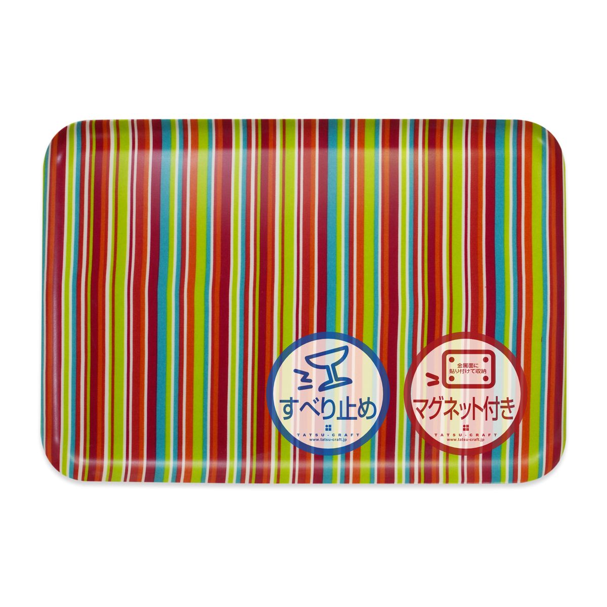 TATSU-CRAFT マグネットトレー L 39cm ミラノストライプ CP キャンディピンク すべり止め付き [Tk1125] 303446_DA90840