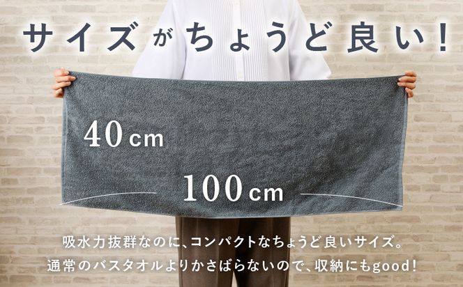 010B962 コンパクトバスタオル 6枚 シックグレー【速乾 中厚 ロングヘア―にも最適 泉州タオル 国内製造 国産 吸水 普段使い シンプル 日用品 家族 ファミリー】