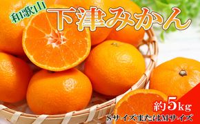 【産直・秀品】和歌山下津みかん約5kg（SサイズまたはMサイズのいずれかをお届け）
