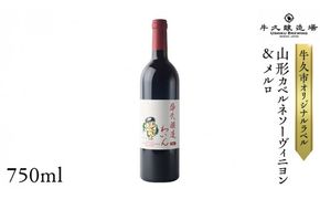 『 牛久醸造 わいん 』 山形カベルネソーヴィニヨン ＆ メルロ × 1本 茨城県産 牛久醸造場 日本ワイン ワイン 赤ワイン 750ml ミディアムボディ お酒 贈り物 葡萄 ぶどう 和食 [BJ036us]