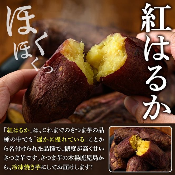 数量限定！冷凍焼き芋(計4kg・500g/袋) 野菜 さつま芋 紅はるか 焼芋 サイズ混合 期間限定 【合同会社グッドフィールド】akn056-16