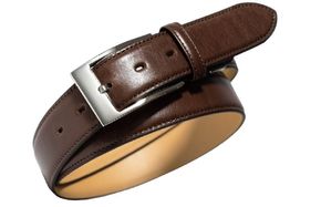 G3120 本革ビジネスベルト35mm幅 ダークブラウン【革ベルト ベルト レザー ビジネス スーツ メンズ 仕事 ファッション 小物 日用品 雑貨】