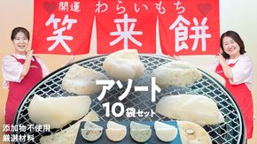 【お正月用】笑来餅 おまかせ 10個 セット（アソート） 餅 もち もち米 豆餅 落花生 エビ [EP009ci]