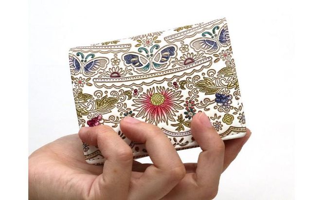 【文庫屋大関】箱まち小銭入れ 茉莉花〈珊瑚〉【皮革工芸品】 革製品 工芸品 民芸品 牛革 財布 小銭入れ 小物入れ お祝い ギフト プレゼント 墨田区 東京都