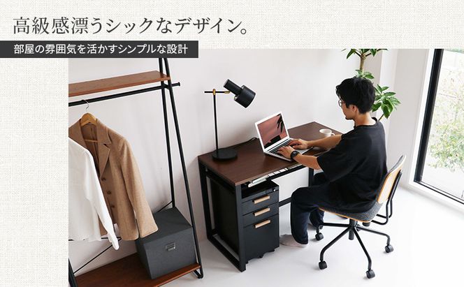 ワークデスク Work Desk Expand ブラウン オープン棚付き インテリア 市場家具