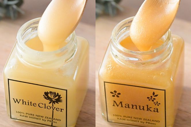 はちみつセット（マヌカ／クローバー110g×各1個、ローヤルゼリー入り35g×1個） 詰め合わせ [はちみつ ハチミツ 蜂蜜 マヌカ クローバー]|02_pri-240301