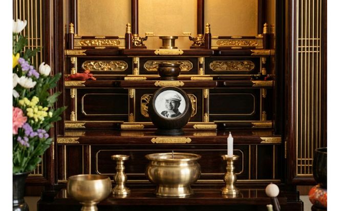 手元供養にも使える写真陶板付き宝物入れ「たまてまり」 141305_NH01