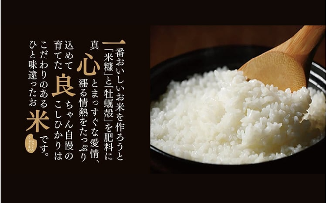 ＜全6回定期便＞ 真庭市産コシヒカリ 米ぬか 牡蠣栽培米 『 一心良米 』 白米10kg (5kg×2袋）×6回 令和7年産 / お米 いっしんりょうまい 岡山県 こしひかり 人気 ブランド 2025年産 【tkns-tkb034-cho】