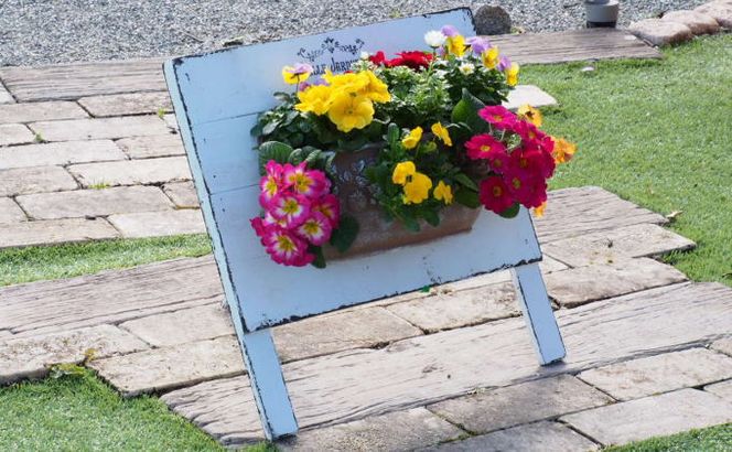 植物 季節のお花のハンキング 木製スタンド付き 花 インテリア ガーデン 