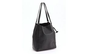 レディース本革バッグLサイズ 7M6-1012P（・ブラック）