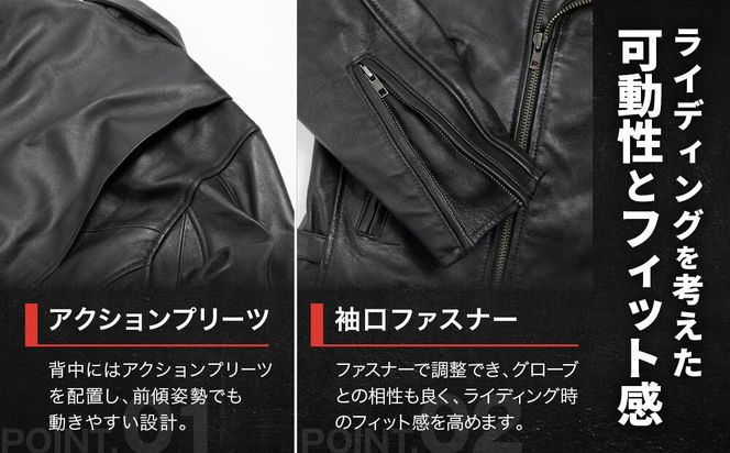 【デグナー】レザージャケット[24WJ-4] XLサイズ｜京都 バイクギア 人気ブランド ジャケット バイク［ レザージャケット 革ジャン ジャケット 革 レザー 羊革 ツーリング シック ライダー バイカー おしゃれ かっこいい 人気 おすすめ 送料無料 ふるさと納税 ］ 261009_A-JR190VC05