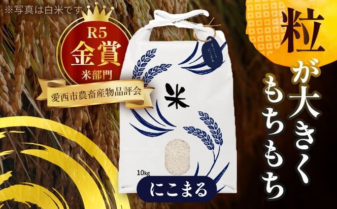 令和6年産　愛知県産　にこまる・あいちのかおり　玄米　各10kg　特別栽培米　お米　ご飯　愛西市／戸典オペレーター[AECT013]