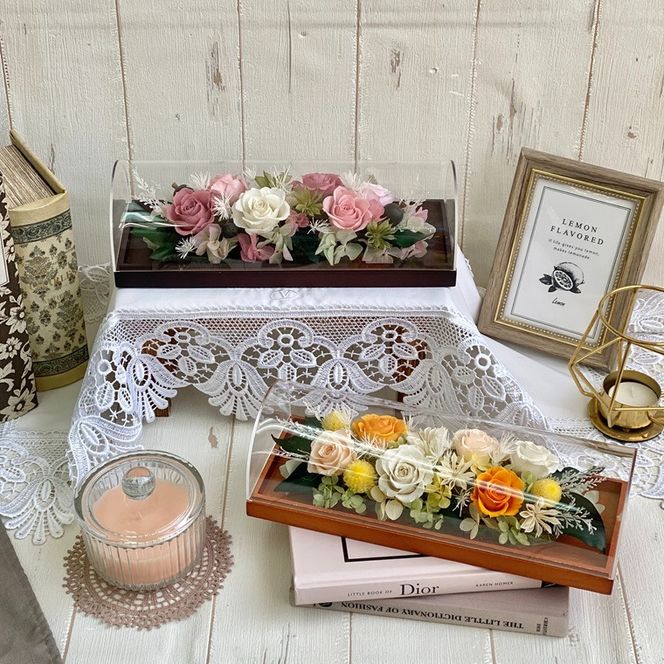 プリザーブドフラワー　シュクレ　ピンク　春日部市　シュガーパイン(AJ256)