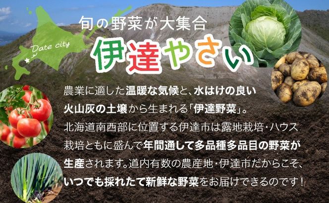 ＜定期便2回＞北海道 伊達市 産直・旬のおまかせ野菜詰合せ 6～8種【dnk-004】