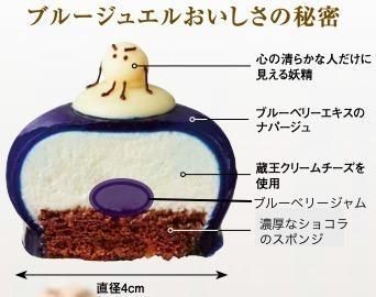Blue Jewel ブルージュエル - Gift Box of 6 piece -　【お菓子・チーズケーキ・ブルーの輝き・宝石・スイーツ・レアチーズケーキ・ヨーグルト・濃厚・ホワイトチョコレート・ブルーベリー味】 041009_CZ002