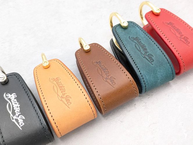 本革キーカバーＭ　LI006-KCM レザー 鍵 革小物 カラー豊富 日用品 ペア お揃い プレゼント 贈り物 ギフト [CM-1]
