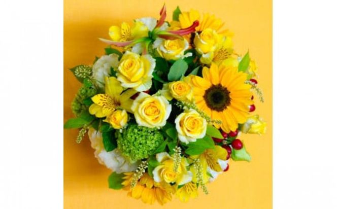 アレンジメント Sサイズ_イエロー/オレンジ系 142069_BN012VC01