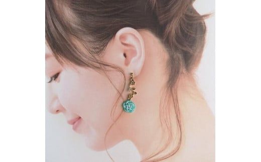 ＊ひすい＊　『花時』アシンメトリーピアス/水引ピアス　AM00319