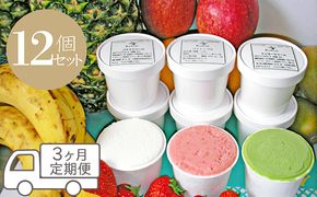 【CF】◆3ヶ月連続定期便◆Ruhiel（ルヒエル）の完熟フルーツジェラート　12個セット お菓子 