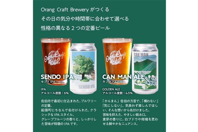 Orang Craft Brewery クラフトビール (12本セット)  ビール 地ビール ご当地 酒 パーティー アルコール 家飲み 晩酌 お試し 飲み比べ 銘柄 IPA ブルワリー ブリュワリー 大分県 佐伯市 【JM03】【尺間嶽麦酒】