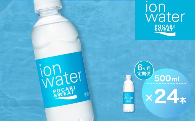 イオンウォーター 定期便 6ヶ月 500ml 24本 大塚製薬 ポカリスエット ポカリ スポーツドリンク イオン飲料 スポーツ トレーニング アウトドア 熱中症対策 健康 6回 