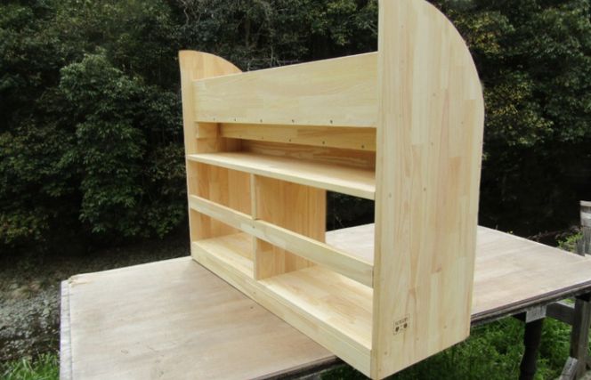 099H3547 手作り木製 ちょっとスリムな絵本棚 幅100cm