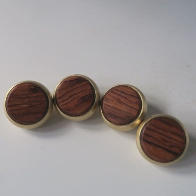木製ピストンボタン ユーホニューム（ヤマハ）用 EY型（真鍮削り出し） 4個セット ［195S12］ ユーホニューム ヤマハ用 EY型 真鍮削り出し 選べる 素材 花林コブ材 ローズウッド材 木製 ピストンボタン ノーラッカー サウンド品質 音響拡散防止 サイズ調整 楽器アクセサリー 楽器パーツ 愛知県 小牧市 送料無料