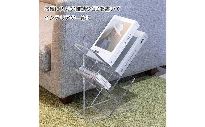 ブックシェルフ アクリル製  1台 川崎市自社工場一貫生産品 141305_MH15