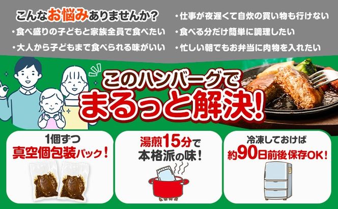 ハンバーグ 大容量！たっぷり 23個 入り 《60日以内に出荷予定(土日祝除く)》冷凍 大容量 23個 あか牛 国産 肉 牛肉 豚肉 鶏肉 クール便 温めるだけ 小分け 簡単 調理 特製 惣菜 デミグラスソース 湯煎 人気 子供 熊本県 玉東町---gkt_fthnbg_60d_24_10000_23k---