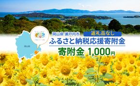 瀬戸内市への応援寄附（返礼品はありません）1口 1,000円 返礼品なし