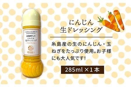 糸島そだちの にんじん 生ドレッシング（285ml×1本）《糸島》【農香美人】 [AAG014] ドレッシング ボトル 栽培期間中 農薬不使用 野菜 お試し