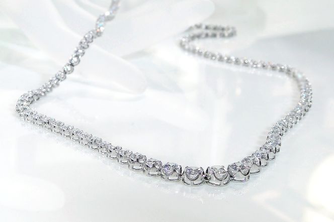 pt900 豪華【10.0ct】全周 ダイヤモンド テニスネックレス CSN00116 SWAV060