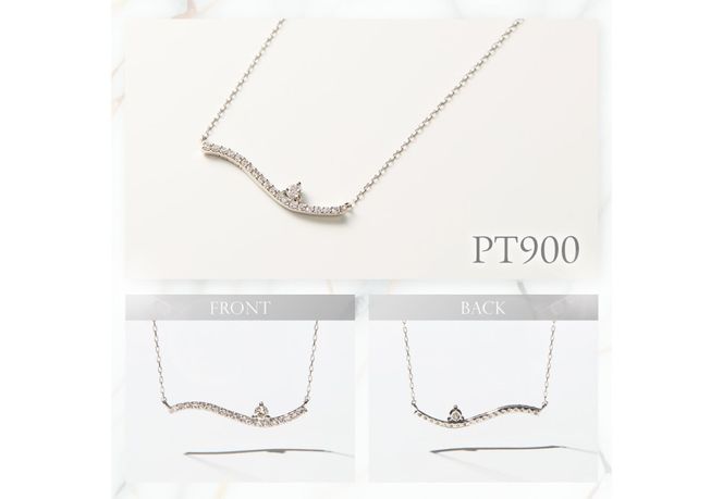 【選べる地金 PT(プラチナ)/K18イエローゴールド/K18ピンクゴールド】ダイヤモンドペンダント（ウェーブ） PT MJ-1121/K18YG MJ-1122/K18PG  MJ-1123  ペンダント ダイヤモンド ジュエリー ネックレス ダイヤ アクセサリー 品質保証書付き 山梨 富士吉田