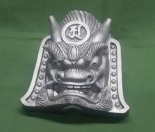 伝統工芸士の鬼師が作る守護鬼瓦シリーズ 守護鬼面(知恩院 隅鬼型) H064-045