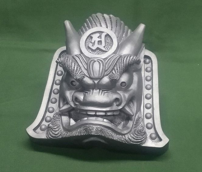 伝統工芸士の鬼師が作る守護鬼瓦シリーズ 守護鬼面(知恩院 隅鬼型) H064-045