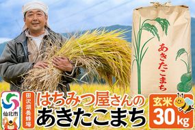 【玄米】令和7年産 秋田県産 あきたこまち 30kg お米 仙北市 30キロ|02_tyj-323001
