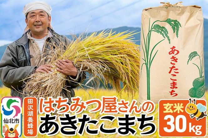 【玄米】令和7年産 秋田県産 あきたこまち 30kg お米 仙北市 30キロ|02_tyj-323001