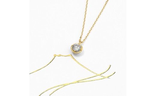 K18 0.3ct ダイヤモンド富士ネックレス 60-8983  ネックレス ジュエリー 贈り物 ギフト プレゼント