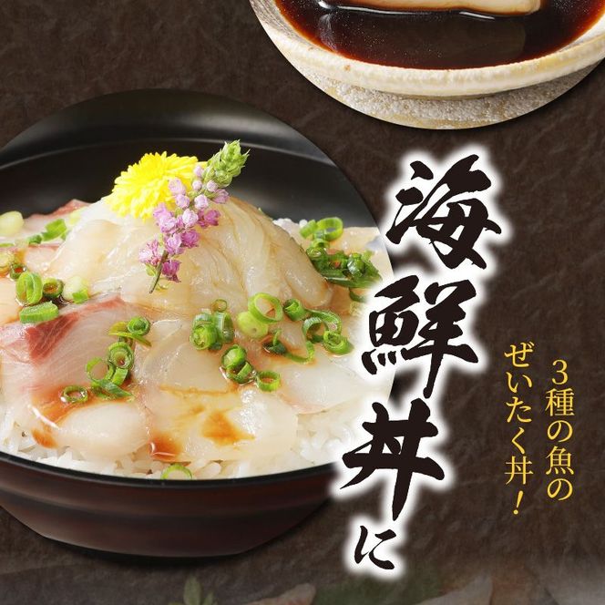 〈数量限定・訳あり〉日向灘活〆ロインお刺身3種の食べ比べ〈其の壱〉　計470g以上　N124-YZB059