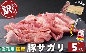 【訳あり・業務用】希少部位！！国産豚サガリ(計5kg) a7-026