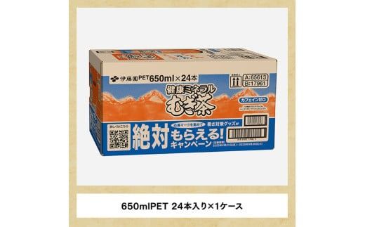 【3ケ月定期便】 健康ミネラル むぎ茶650ml×24本PET 【 麦茶 ペットボトル 水分補給 セット カロリーゼロ 備蓄 ソフトドリンク 飲料 飲み物 ケース 送料無料 】 [D07357t3]