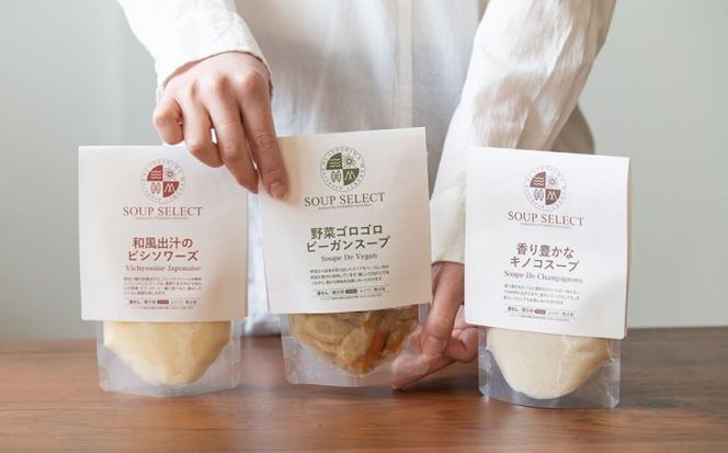 【全12回定期便】SoupSelect スタンドパウチ2点セット 糸島市 / 糸島正キ スープ レトルト[AQA070]